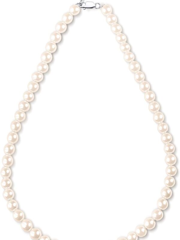 White Freshwater  Pearl Necklace for Women in 18 Inch Princess Length