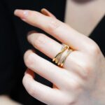 18K Gold Stackable Rings for Women, Gold Rings for Women Non Tarnish, Trendy Fashion, Wide Band Vintage Ring, Adjustable Rings, Gift for Holiday Anniversary - Image 2